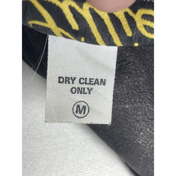 Lillie Rubin Black Genuine Suede Dress M Vintage 90s Bustier Peplum Rhinestone - Picture 9 of 13